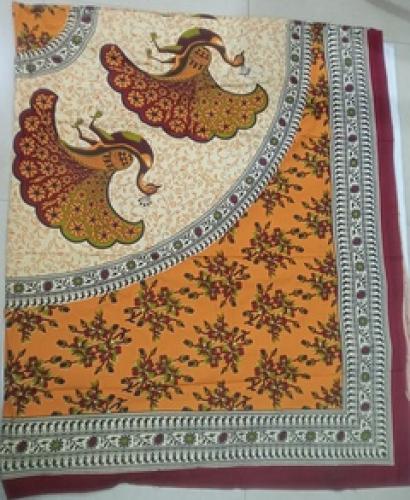 BEDSHEET JAIPUR PRINTED 90X108 2 PILLOW COVER